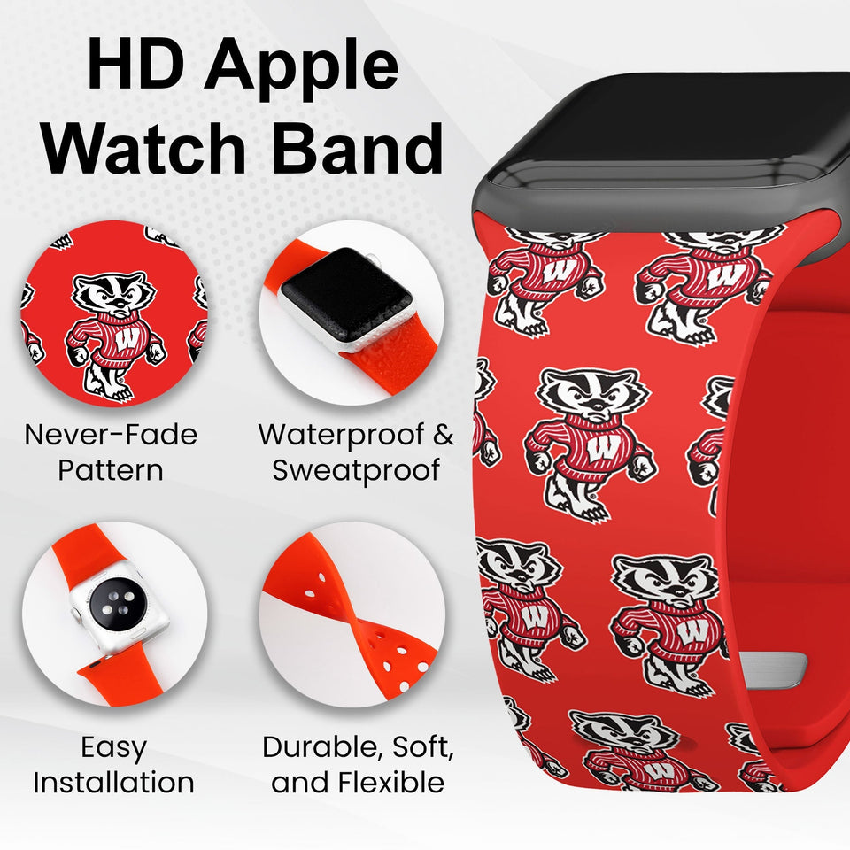 Wisconsin Badgers HD Apple Watch Band - Wear with style