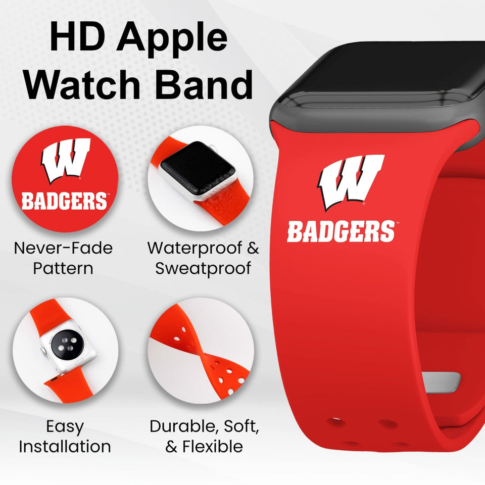 Wisconsin Badgers HD Apple Watch Band - Wear with style