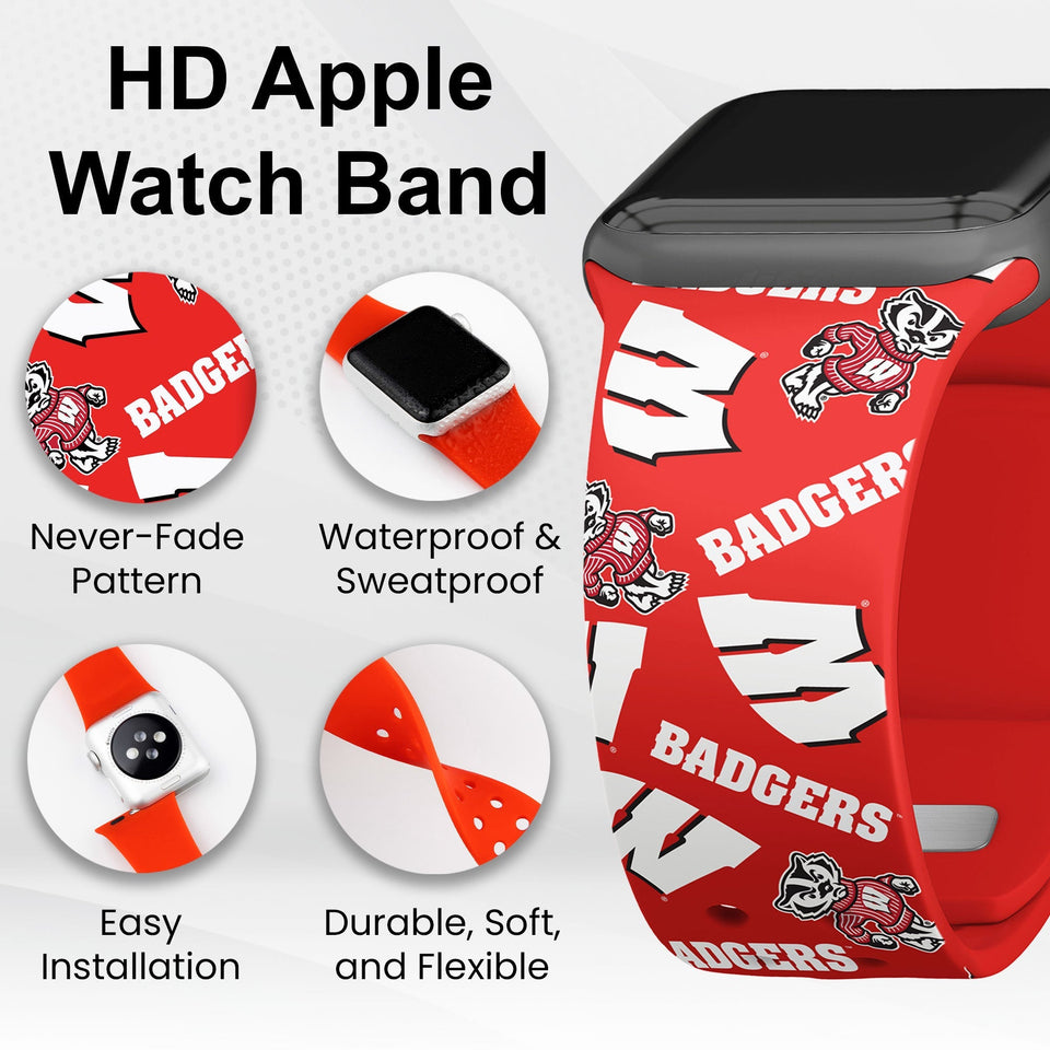 Wisconsin Badgers HD Apple Watch Band - Wear with style