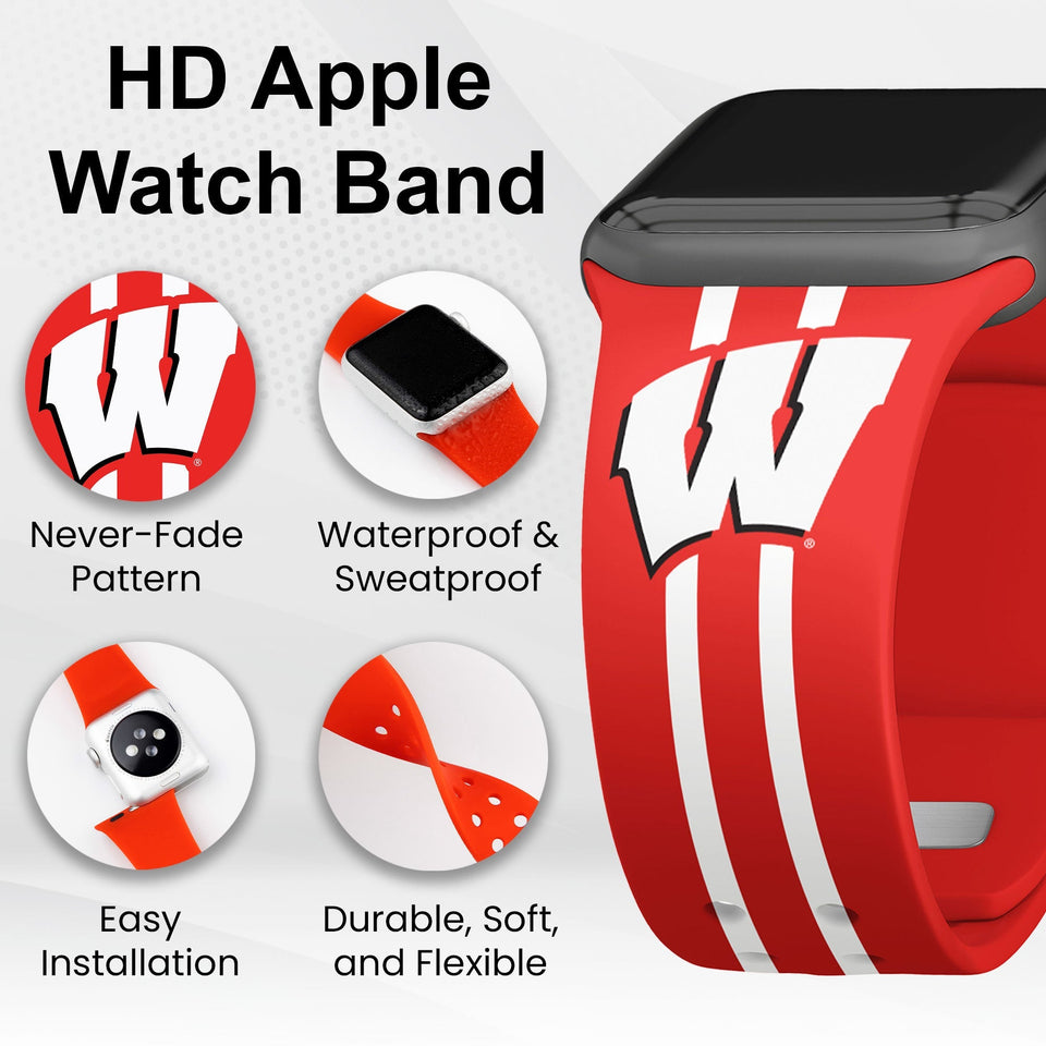 Wisconsin Badgers HD Apple Watch Band - Wear with style