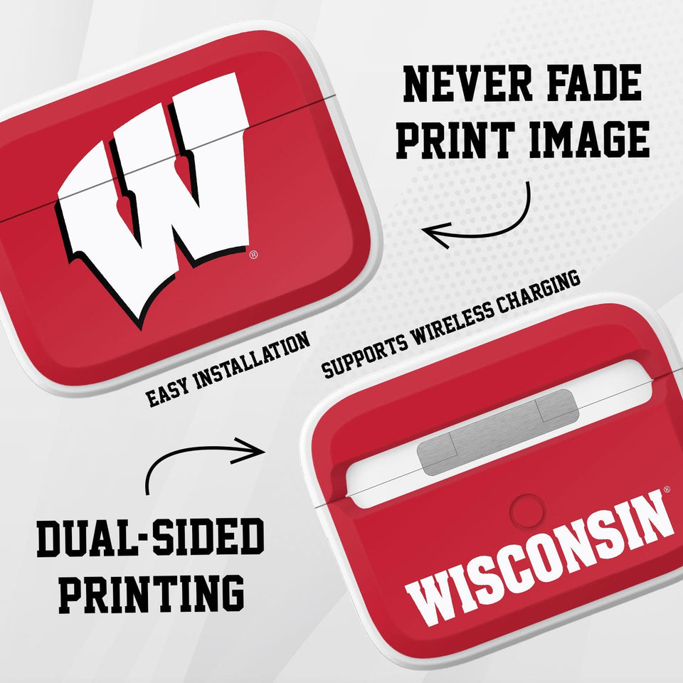 Wisconsin Badgers HDX Apple Airpods Pro 1 & 2 Case Cover - Wear with style