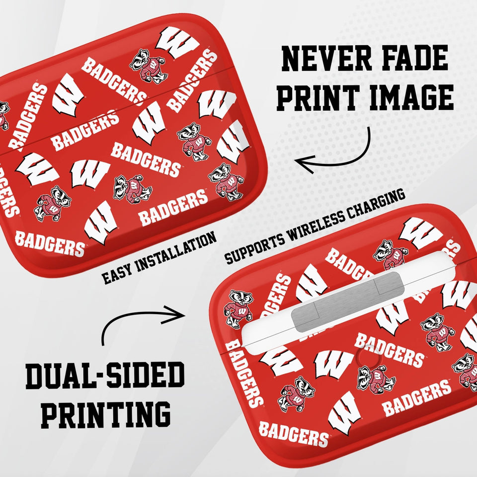 Wisconsin Badgers HDX Apple Airpods Pro 1 & 2 Case Cover - Wear with style