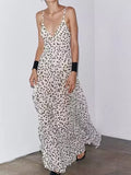 Women Clothing Fashionable Polka Dot Printed Long Sling Dress - Wear with style