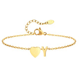 Women Heart Initial Stainless Steel Personalized Anklet Bracelets - Wear with style