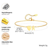 Women Heart Initial Stainless Steel Personalized Anklet Bracelets - Wear with style
