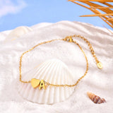 Women Heart Initial Stainless Steel Personalized Anklet Bracelets - Wear with style