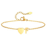 Women Heart Initial Stainless Steel Personalized Anklet Bracelets - Wear with style