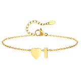 Women Heart Initial Stainless Steel Personalized Anklet Bracelets - Wear with style