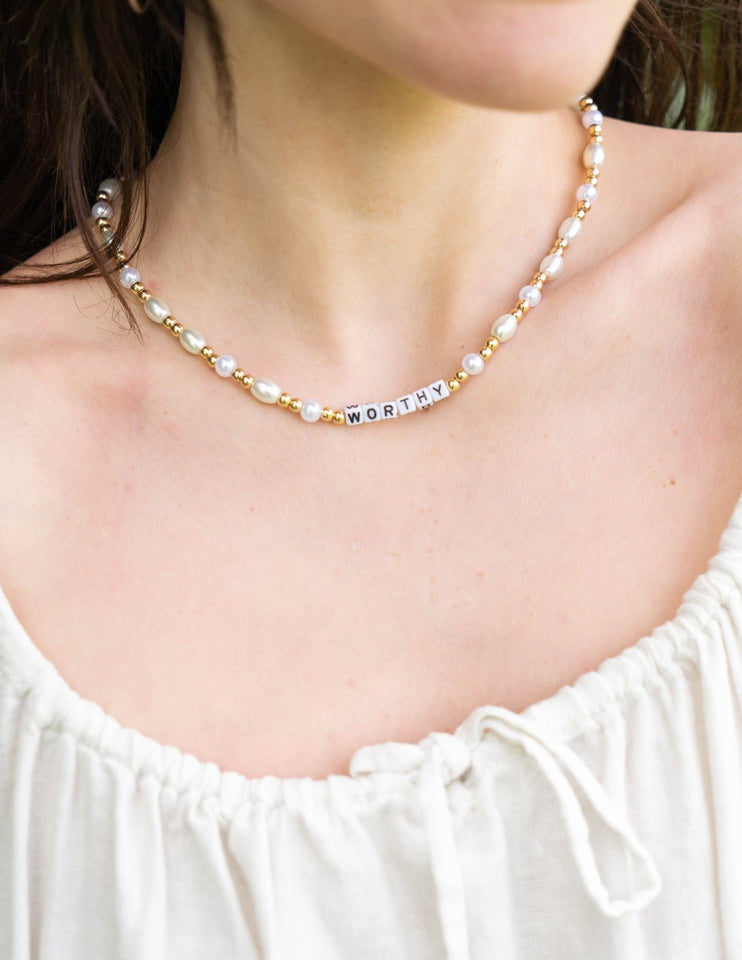 Worthy Letter Necklace - Wear with style