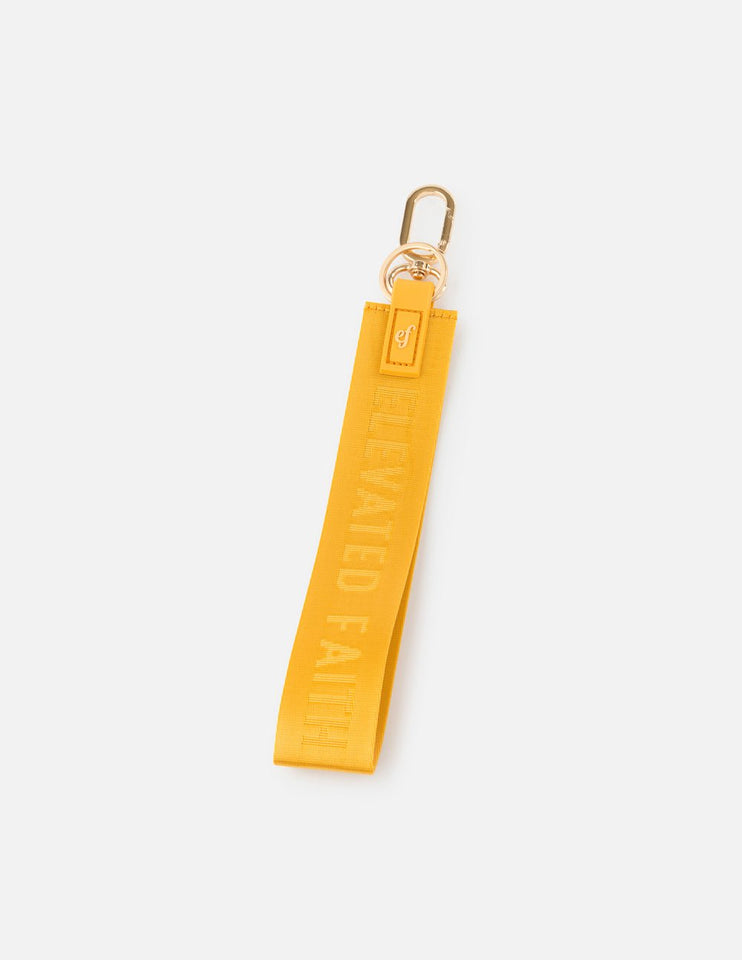 Yellow Oversized Logo Keychain - Wear with style