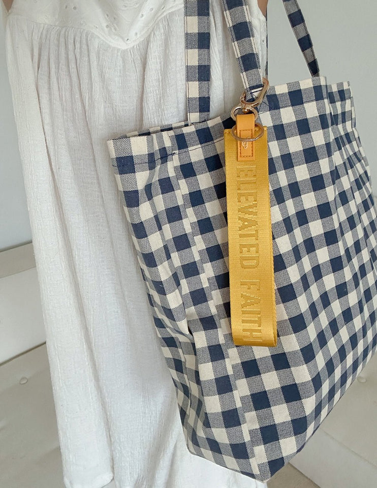Yellow Oversized Logo Keychain - Wear with style