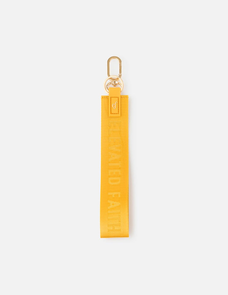 Yellow Oversized Logo Keychain - Wear with style