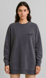 Yerevan Oversized Sweatshirt Dress - Vintage Gray - Wear with style