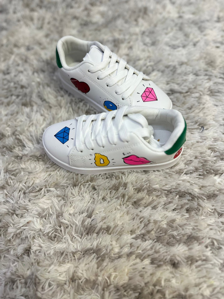 YOKI REBEL- KIDS Cartoon Printed Court shoe Sneakers no - Wear with style