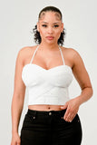 ZIG ZAG BANDAGE CROP TUBE TOP - Wear with style